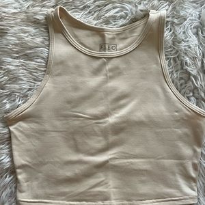 Fleo crop womens medium - cream/beige color